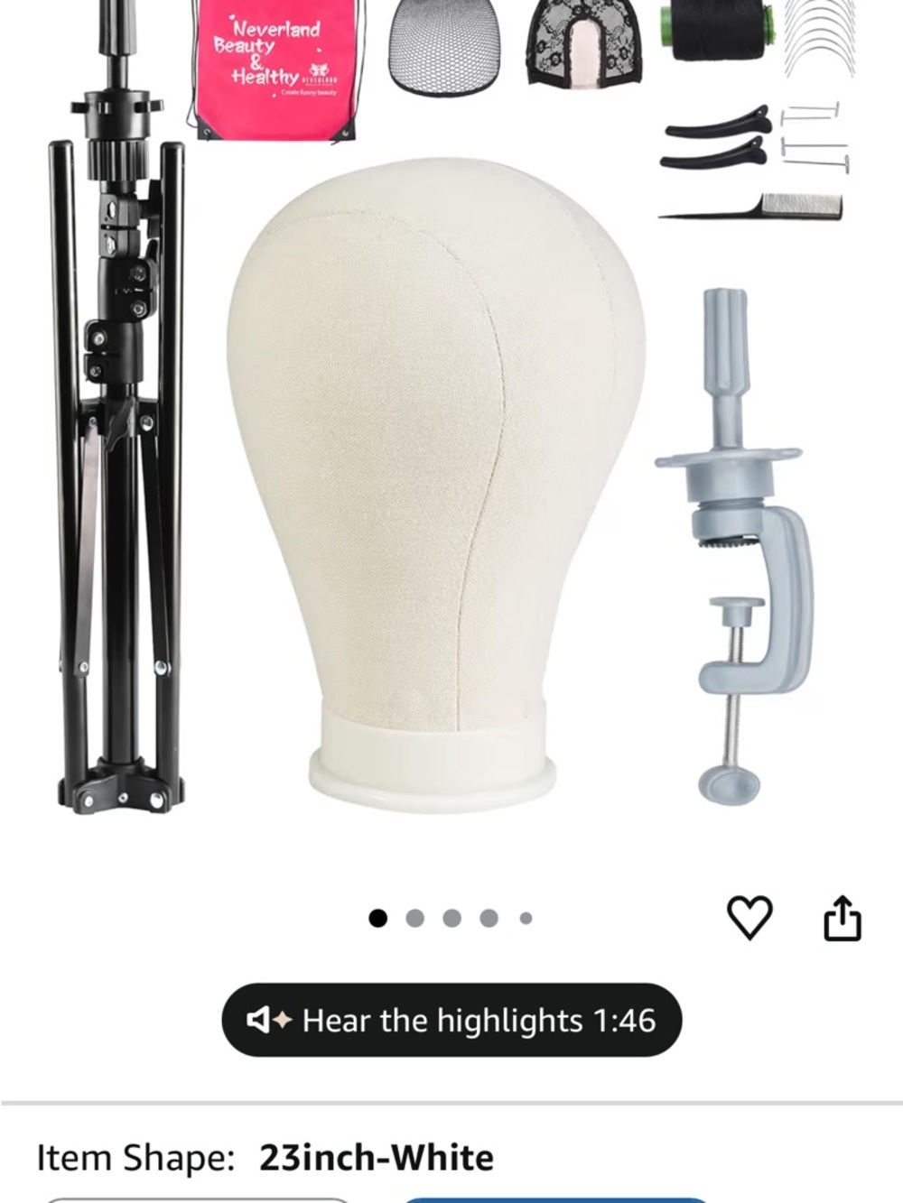 Neverland Wig Head and Stand